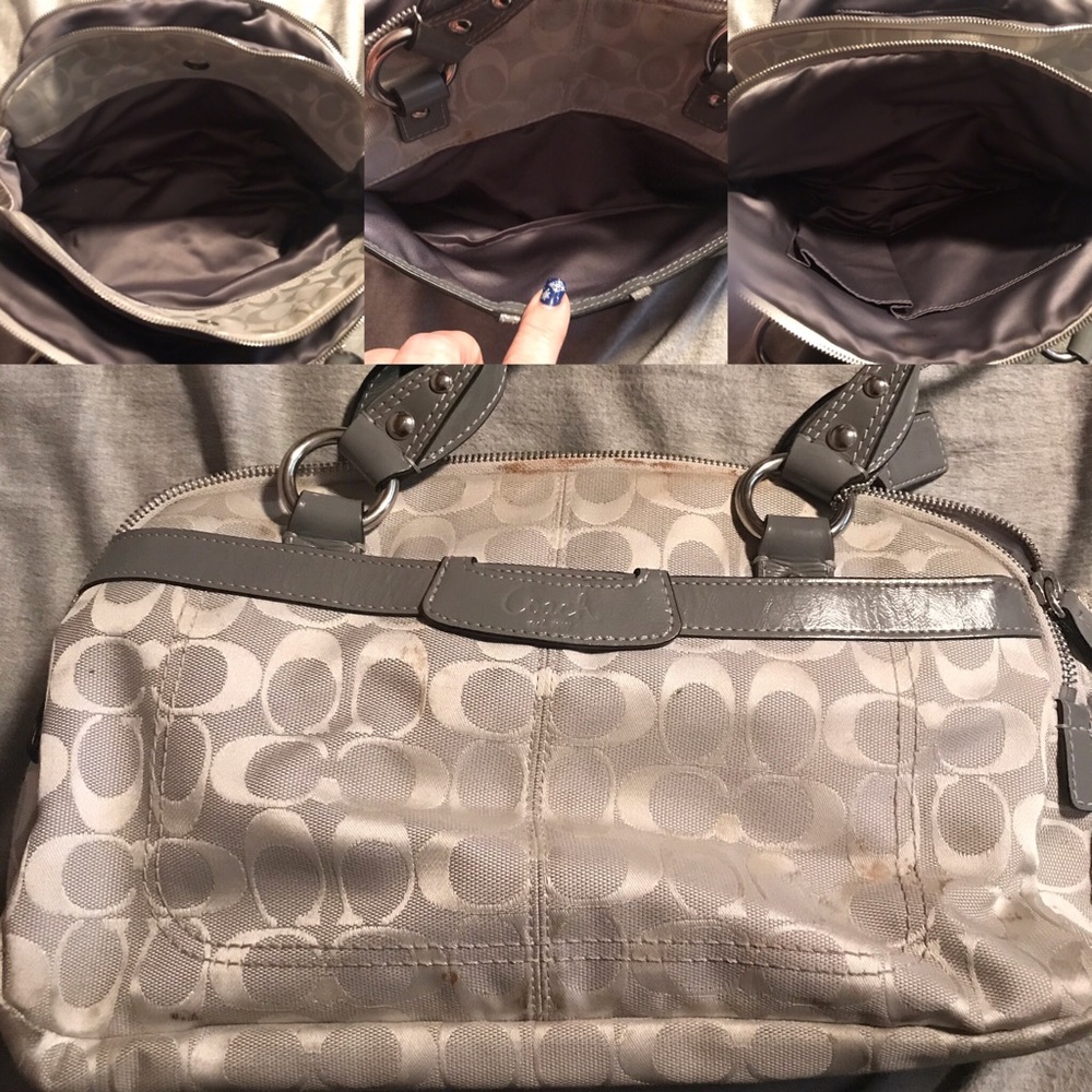 Coach silver purse